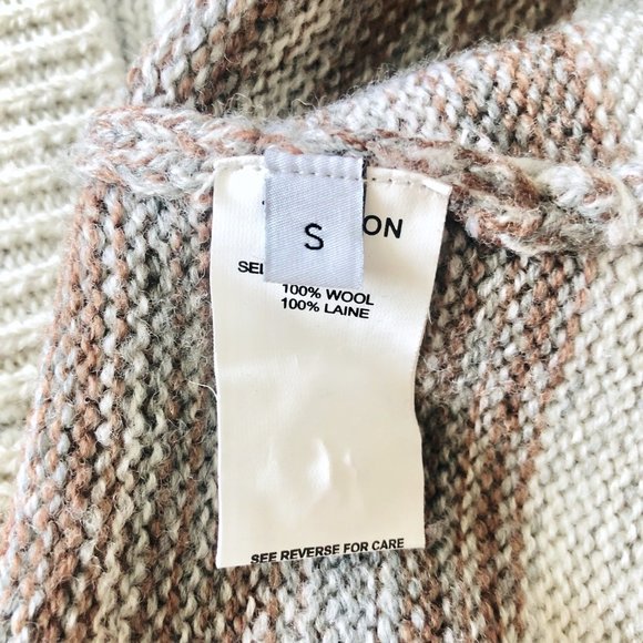 Thakoon Cable Knit Striped Wool Sweater Cardigan Size S - Picture 11 of 11